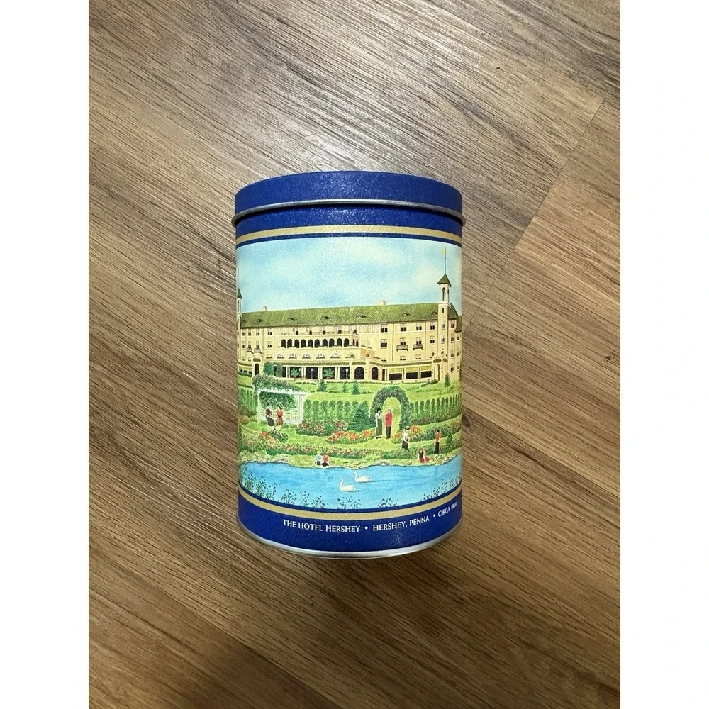 Vintage Canister Tin Kisses Hershey's Hotel Hometown Series #9 USA 1992 Empty